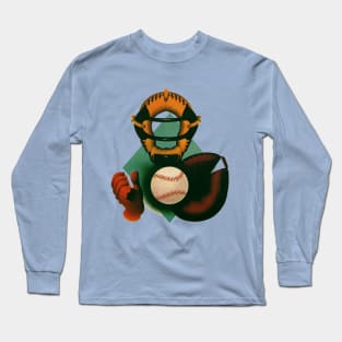 Vintage Baseball Catcher Long Sleeve T-Shirt